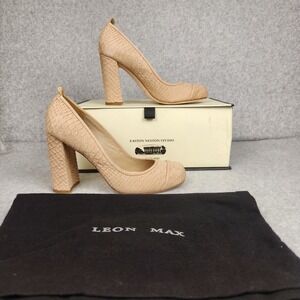 Leon Max Heels Womens Size 8 Tan Hoist Pumps